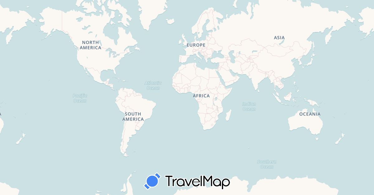 TravelMap itinerary: driving, cycling, train in Belgium, Germany, Denmark, France, Netherlands (Europe)